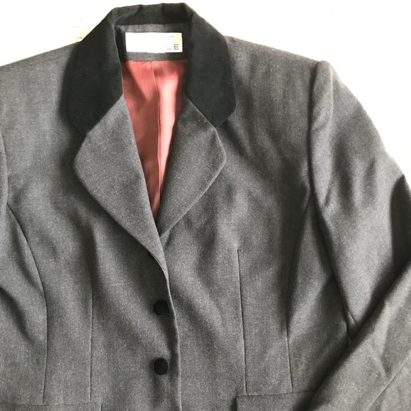 Vintage Rena Rowan for Saville Velvet Trimmed Blazer - Picture 2 of 8